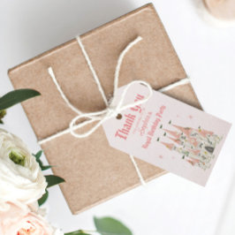 Royal Castle Pink Birthday Favor Tag Geschenkanhänger