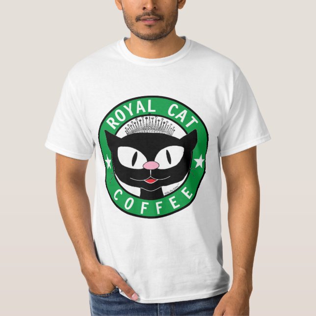 ROYAL CAT COFFEE Black Cat Coffee Logo T-Shirt (Vorderseite)
