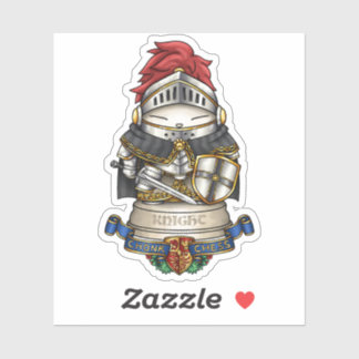 Royal Cat Schach Knight Piece Aufkleber