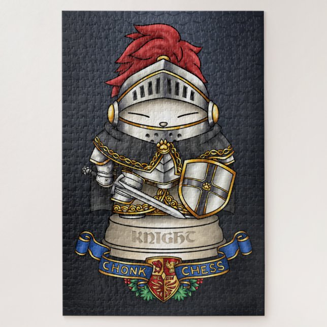 Royal Cat Schach Knight Piece Puzzle (Vertikal)