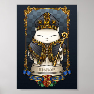Royal Cat Schess Bishop Piece Poster