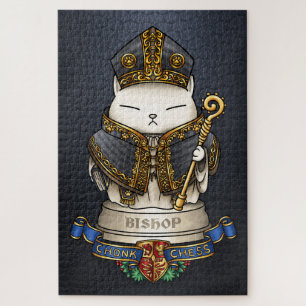 Royal Cat Schess Bishop Piece Puzzle