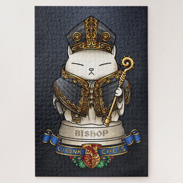 Royal Cat Schess Bishop Piece Puzzle (Vertikal)