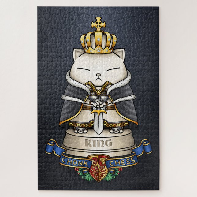 Royal Cat Schess King Piece Puzzle (Vertikal)