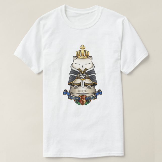 Royal Cat Schess King Piece T-Shirt (Design vorne)