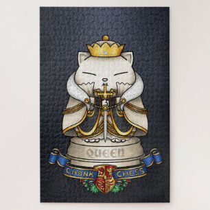 Royal Cat Schess Queen Piece Puzzle