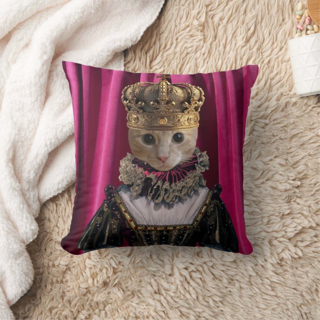 Royal Cat Square Throw Kissen (Decke)