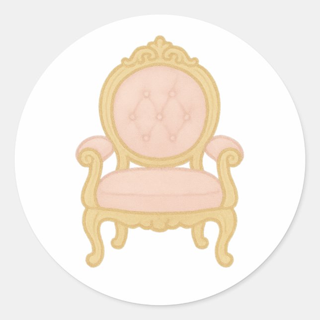 Royal chair runder aufkleber (Vorderseite)