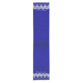 Royal Chic Blue Lace Personalisiert Table Runner Kurzer Tischläufer