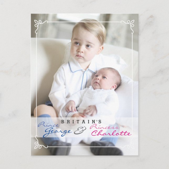Royal Children - George & Charlotte Postkarte (Vorderseite)