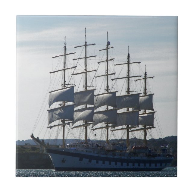 Royal Clipper unter dem Segel Fliese (Vorderseite)