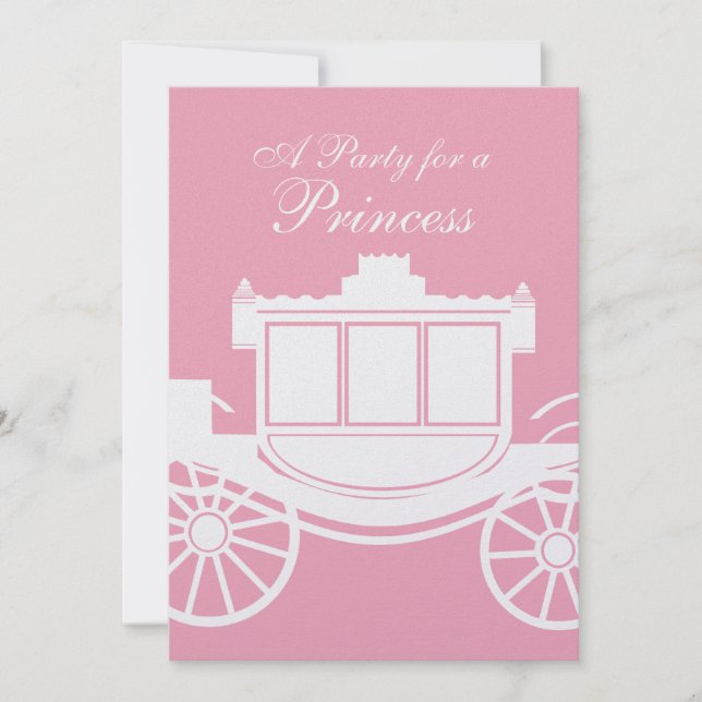 Royal Coach/Birthday Party Einladung (Vorderseite)