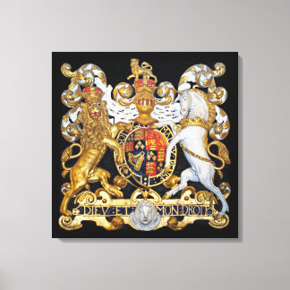 Royal Coat Of Arms, Vereinigtes Königreich. Leinwanddruck