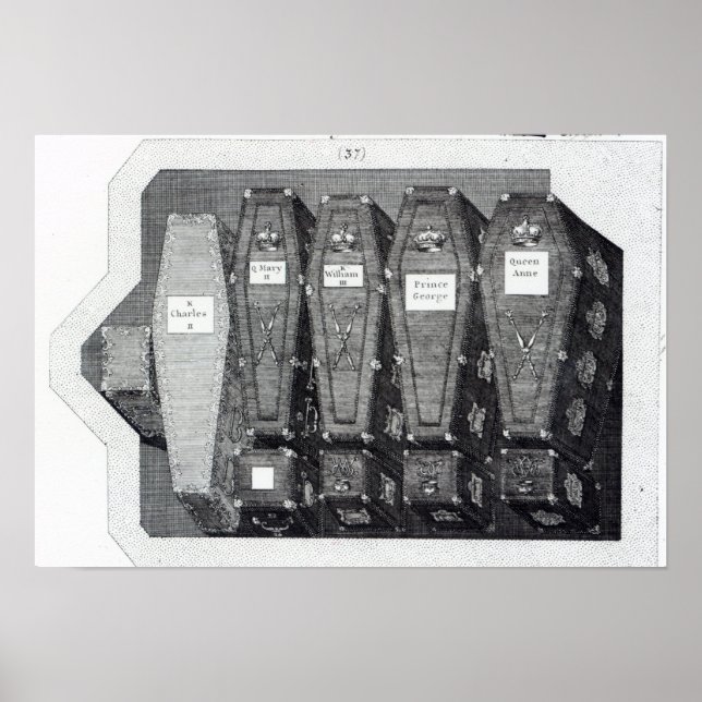 Royal Coffins in Westminster Abbey Poster (Vorne)