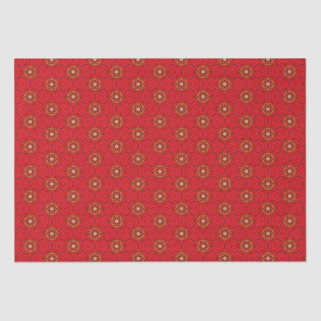 Royal Collection Red and Gold Design Seidenpapier (Vorderseite)