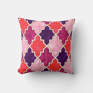 Royal Colorful Tissue Quatrefoil marokkanischer Ar Kissen