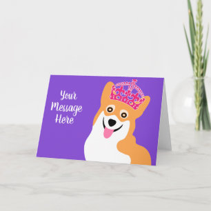 Royal Corgi Custom Greeting Karte