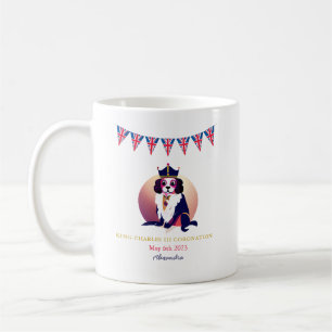 Royal Coronation King Charles Dog Fun Custom Text Kaffeetasse