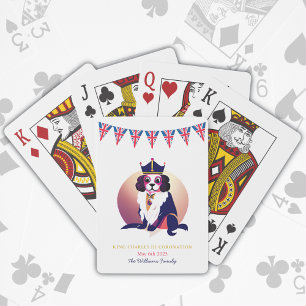 Royal Coronation King Charles Dog Fun Custom Text Spielkarten