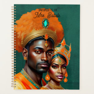 Royal Couple King Queen Orange Gold Aquamarin Planer