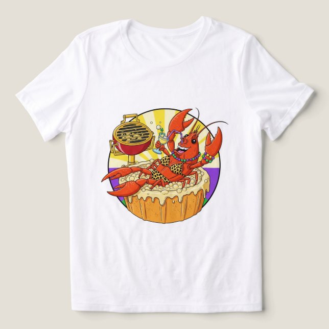 Royal Crawfish Boil Queen T-Shirt! 👑 🦞 Tri-Blend Shirt (Design Vorderseite)