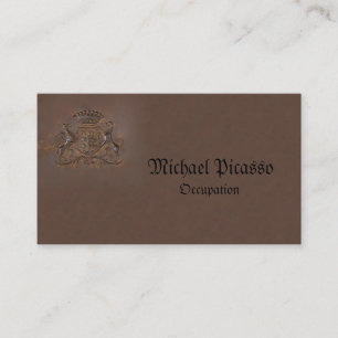 Royal Crest ~ Visitenkarte Regal Bronze Logo