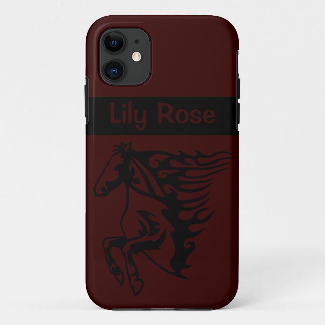 Royal Crimson Pony Horse Bronco Case-Mate iPhone Hülle (Rückseite)
