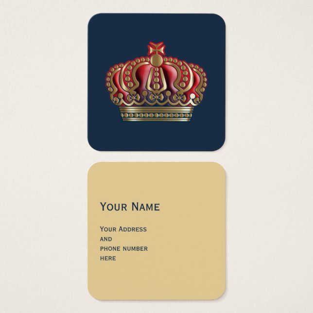 Royal Cross Crown - Gold Blue Red (Vorne & Hinten)