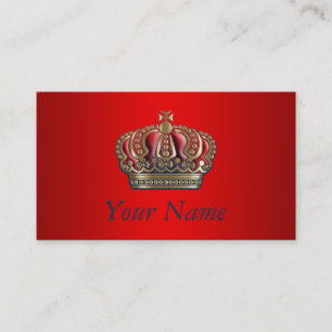 Royal Cross Crown - Gold Blue Red Visitenkarte