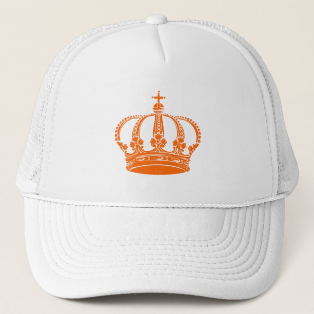 Royal Crown 02 - Orange Truckerkappe (Vorderseite)