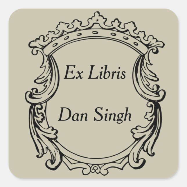 Royal Crown Blüh Classic Quadratischer Aufkleber (Vorderseite)