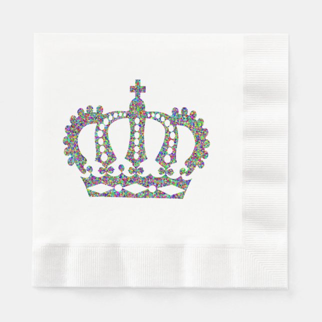 Royal Crown in Mustern Serviette (Vorderseite)