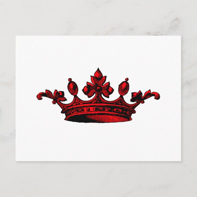 Royal Crown in red Princess, Princess, King, Queen Postkarte (Vorderseite)