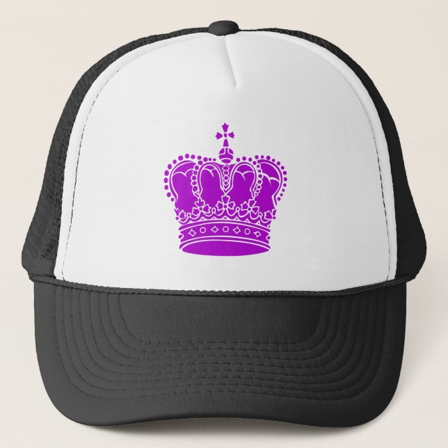 Royal Crown - Lila Truckerkappe (Vorderseite)
