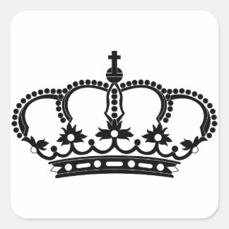 Royal Crown Prince King Quadratischer Aufkleber