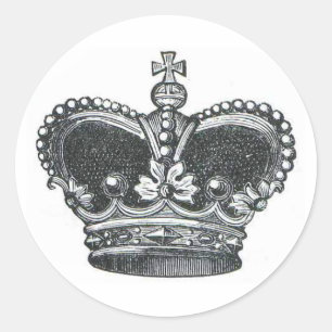 Royal Crown Runder Aufkleber