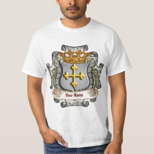 Royal Crown Schild Nachname T-Shirt