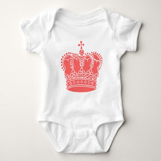 Royal Crown - Tropical Pink Baby Strampler (Vorderseite)