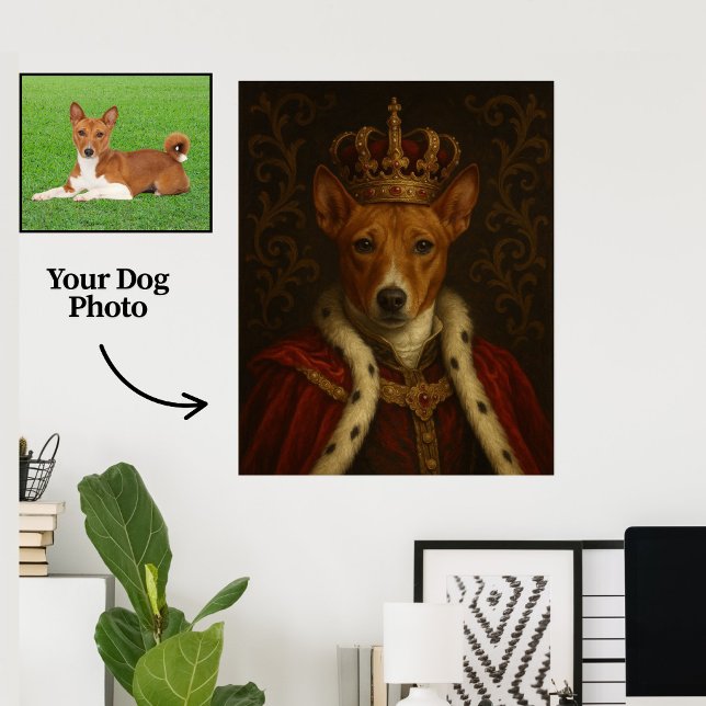 Royal Custom Dog Portrait-Leinwand Poster (Von Creator hochgeladen)