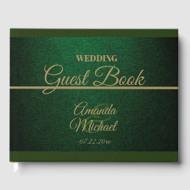 Royal Dark Green & Gold Wedding Gästebuch