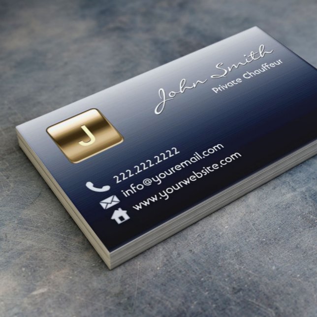 Royal Dark Metal Private Chauffeur Business Card Visitenkarte (Von Creator hochgeladen)