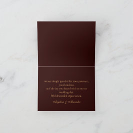 Royal Deep Burgundy Personalized Dankeskarte
