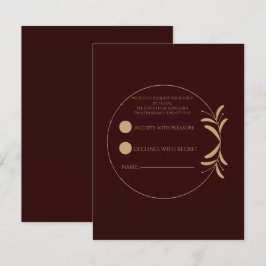 Royal Deep Burgundy Personalized  RSVP Card Karte