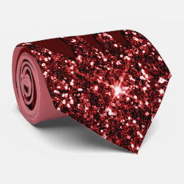 Royal Deep Red Glitzer Necktie Krawatte