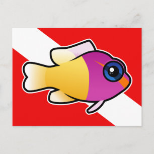 Royal Dottyback Dive Flag Postkarte