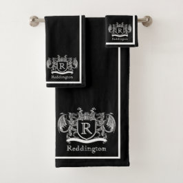 Royal Dragon Wappen Badhandtuch Set