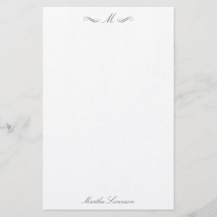 Royal Elegane Luxury Smokey Gray Personalisiert Briefpapier