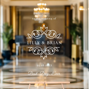 Royal, elegant, "Best-Day-Ever" Hochzeit Acrylschild