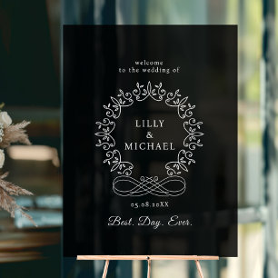 Royal, elegant, "Best-Day-Ever" Hochzeit Acrylschild