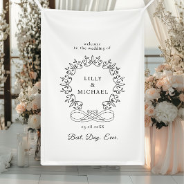 Royal, elegant, "Best-Day-Ever" Hochzeit Banner